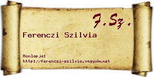 Ferenczi Szilvia névjegykártya